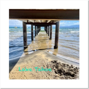 Under the pier in Lake Tahoe, California Posters and Art